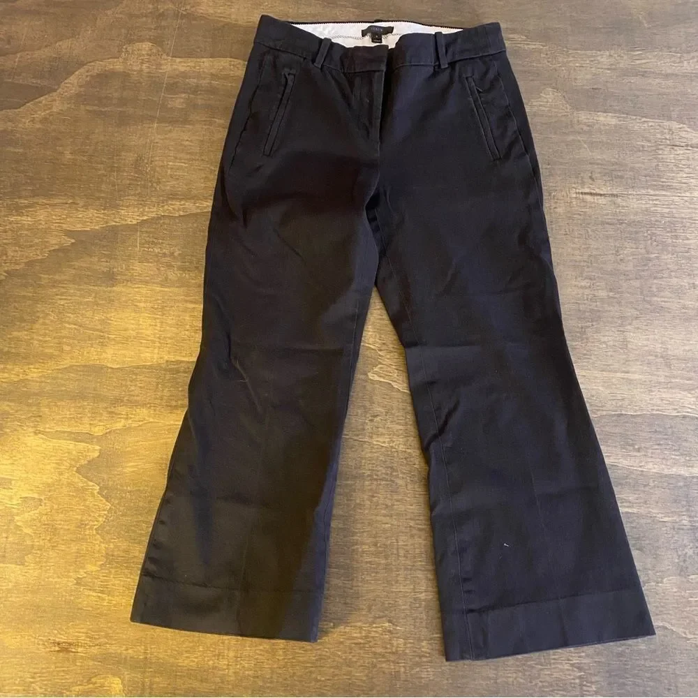 J. Crew Black Chino Trouser Pants